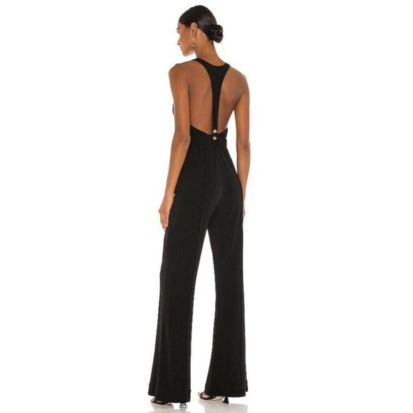 NBD Candace Jumpsuit Black Open Back Party Cocktail Revolve XL NWT $298 - Picture 2 of 4